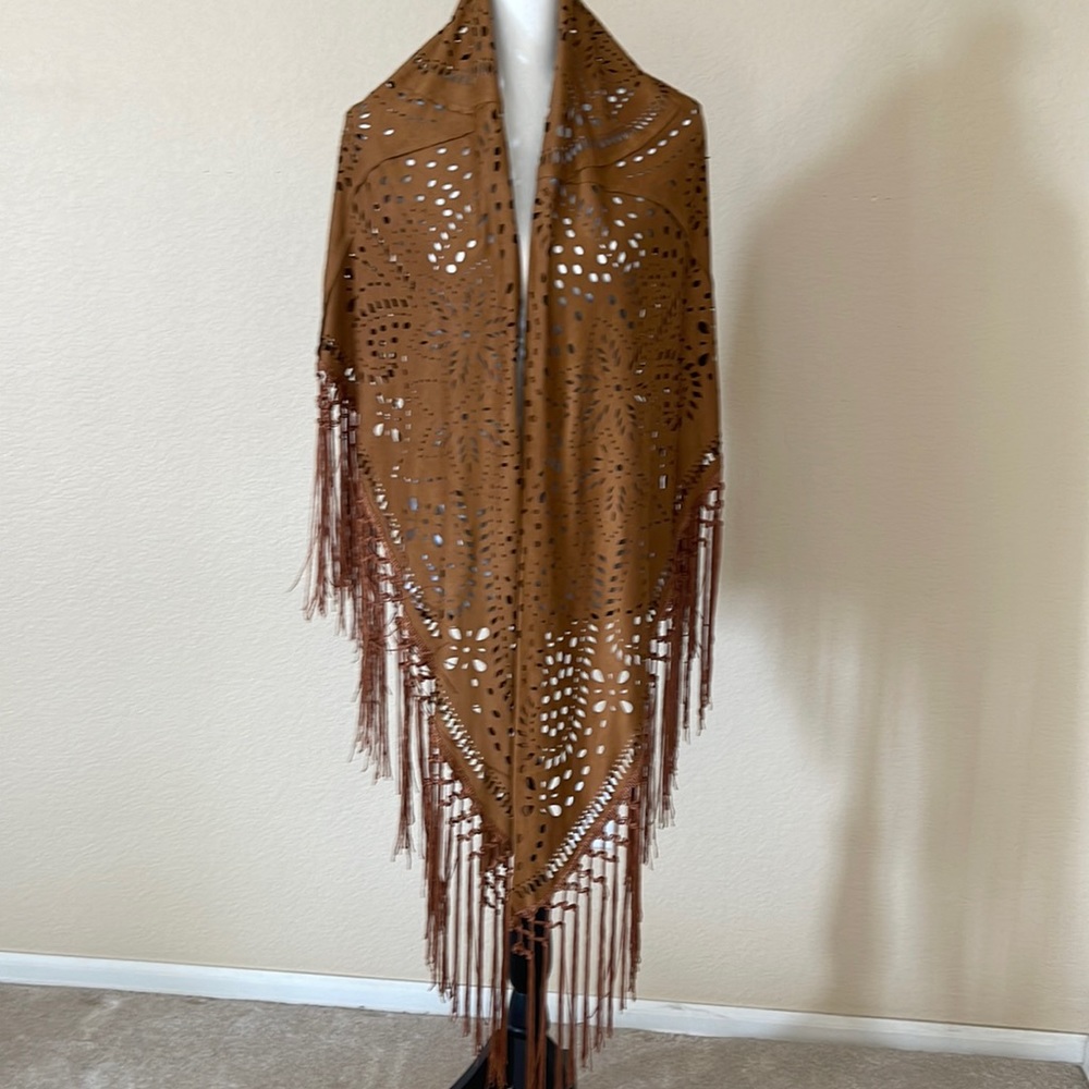 Suede-ish scarf. Never worn.